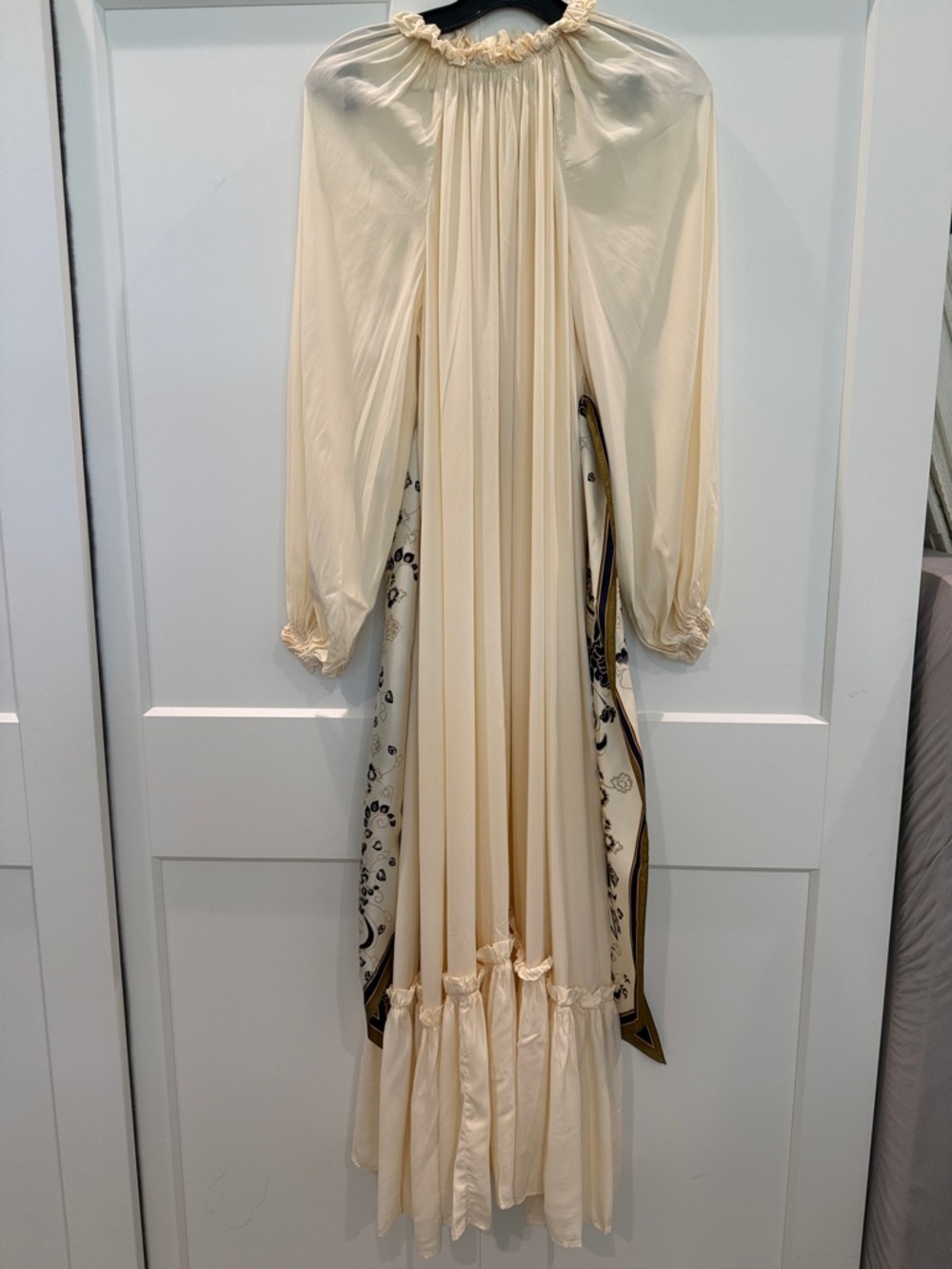 Zimmermann Cream Ruffled maxi dress.  Size 0 Zimmermann run big. Fit size 6 US